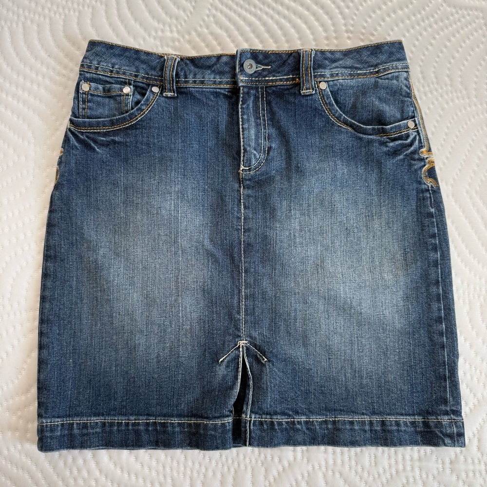 Classic Blue Denim Mini Skirt